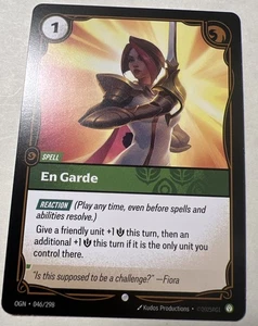 League of Legends OGN Riftbound - En Garde 046/298 casi nuevo-como nuevo paquete fresco - Imagen 1 de 2