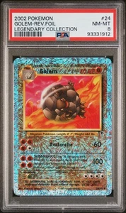 2002 Pokemon Legendary Collection #24 Golem Rev. Foil PSA 8 NM-MT - Picture 1 of 2
