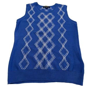 Brooks Brothers Damen Argyle ärmellos Pullover Weste xtrafeine italienische Wolle M - Bild 1 von 7