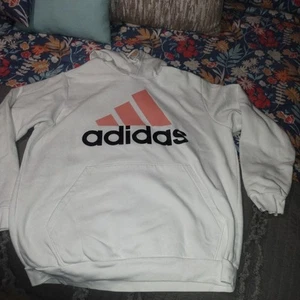 Sudadera con capucha blanca Adidas para hombre posiblemente XL sin etiqueta - Imagen 1 de 10