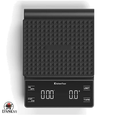 Báscula de café KitchenTour 3 kg - Temporizador de precisión y LCD retroiluminado para una preparación perfecta Foto 1 de 4