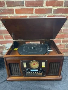 Innovative Technology AM/FM CD Recorder Cassette Turntable Bluetooth Aux 8 in 1 - Picture 1 of 17