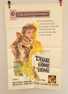 Lassie Come Home Vintage Movie Poster 1971 "Childrens Matinee" (41x27) - Bild 1 von 4