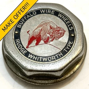 Buffalo Rudge Whitworth 72mm Wire Wheel Threaded Screw-on Hubcap Hub Grease Cap - Picture 1 of 7