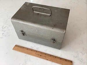Vintage Brumberger 12 Slot 8mm Film Reel Metal Canister Case Old Empty - Picture 1 of 7