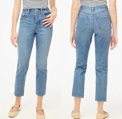 J.Crew Sz 27 ( 29"W) Premium Edition high-rise straight-leg jeans buttonfly - Image 1 of 4