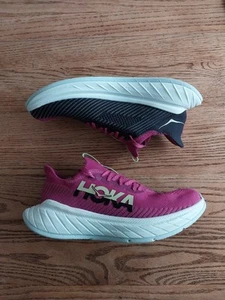 Hoka One One Carbon X3 FFBL Fuchsia Black Running Shoes Womens Sz 10 B VGUC - Picture 1 of 8
