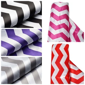 54" x 10 yards Satin Chevron FABRIC BOLT Wholesale Wedding Party FREE SHIPPING - Picture 1 of 8