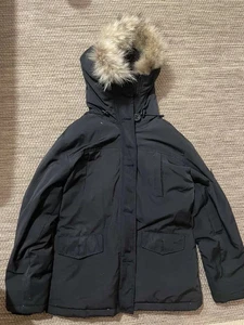 Canada Goose Expedition Parka Black Fur Hood Made in Canada Down Jacket Size M - Picture 1 of 7