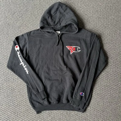 Faze Champion Hoodie Size S Men’s Black Spell Out Graphic Jumper Pullover - image 1 of 4