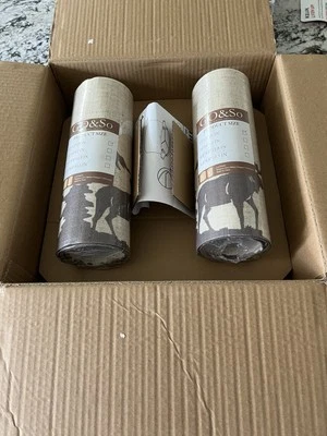 GO&SO Drum Lampshades Set of 2 Medium Beige Deer Lamp Shades for Table - Image 1 of 4