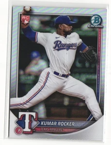 2025 Bowman Chrome Kumar Rocker Red Rookie Texas Rangers #98 Refractor - Picture 1 of 2