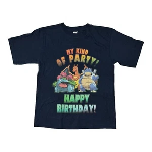 Pokémon My Kind Of Party Tshirt Youth Small 6-8 Happy Birthday - Picture 1 of 5