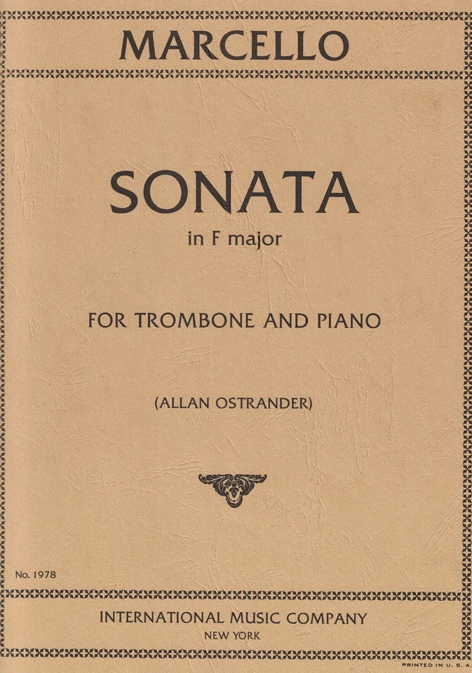 Sonata for Trombone by Benedetto Marcello (IMC1978) - Image 1 of 2