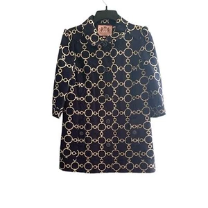Giacca donna Juicy Couture taglia M blu navy ricamata autunno/primavera lunghezza media - Foto 1 di 6