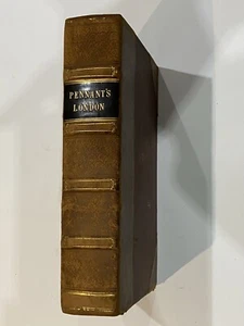 SOME ACCOUNT OF LONDON FITH EDITION. PENNANT - 1813 LEATHER BOOK WITH MAPS - Bild 1 von 19