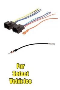 Car Stereo Radio Wire Harness + Antenna Adapter Combo Set for some GM Chevrolet - Picture 1 of 1