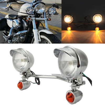 Luz puntual de señalización de giro de barra de paso para Honda VTX 1300 C R S RETRO Cruiser Foto 1 de 4