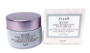 Crema facial de hidratación profunda rosa fresca | hidratante | tamaño de viaje | 0,5 oz | nueva - Imagen 1 de 2