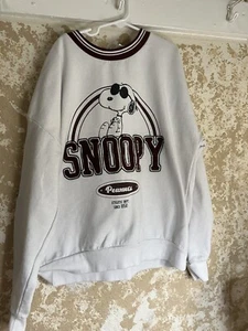 SNOOPY Peanuts Athletic Dept Since 1950 S White Sweatshirt  - Picture 1 of 6