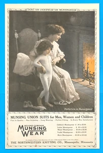 Men Women Children underwear undergarments antique art PRINT AD 1913 nightgown - Picture 1 of 3