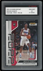 MOUSSA DIABATE 2022-23 PANINI INSTANT YEAR ONE 1ST GRADED 10 NBA ROOKIE CARD RC - Picture 1 of 1