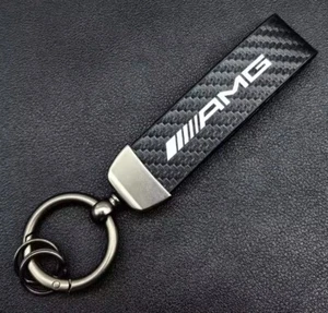 Mercedes-Benz (Amg Logo Emblem) Carbon Leather Luxury Logo - Picture 1 of 5