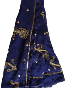 Bufanda Georgette Dupatta vintage india bordada estola larga para mujer LD7224 - Imagen 1 de 7