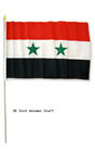 12x18 Großhandel Lot 3 Syrien Zwei Sterne Landstab Flagge 30 Zoll Holzstab