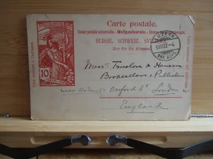 1900 Switzerland 10 Cents UPU Prepaid Postcard With , Luzern Cancel! - Picture 1 of 2