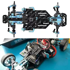 TG RACING Carbon Fibre Unassembled RWD Drift Car Frame 1/24 1/28 Mini RC Model X - Picture 1 of 11