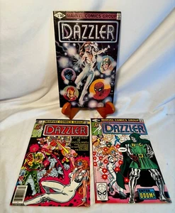 3 Dazzler #1 #2 #3 (1981) Chiave 1° Serie Solo (VERSIONE NO ERROR) - Foto 1 di 9