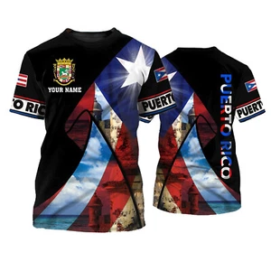 Personalized Name Puerto Rico T-Shirt 3D, Puerto Rico Shirt for Men Women, Puert - Picture 1 of 4