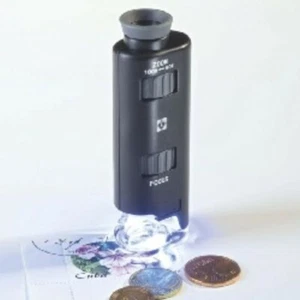 Lighthouse 60x-100x Magnification Black Pocket Size Zoom Microscope w/ LED Light - Picture 1 of 1