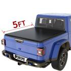 OEDRO 5' Soft Vinyl Roll Up Truck Bed Tonneau Cover for 2020-2022 Jeep Gladiator