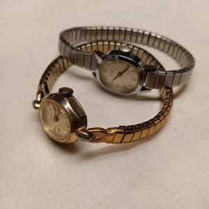 Pair Of Vintage Timex Ladies mechanical Wrist Watches - Picture 1 of 5