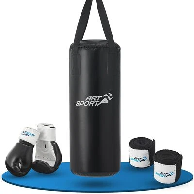 Box Set Boxsack gefüllt 10 kg Handschuhe Halterung Kinder Boxsack ArtSport® - Bild 1 von 4