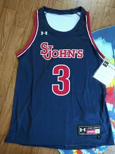 Nwt Under Armour St Johns Red Storm Basketball Jersey Women Large Blue - Picture 1 of 4