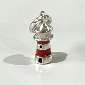 PANDORA Charm Sterling Silver ALE S925 GLOW IN DARK LIGHTHOUSE DANGLE 792714C01 - Picture 1 of 3