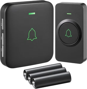 Wireless Doorbell Battery Powered Mini Wireless Doorbell 300M IP55 Waterproof El - Picture 1 of 8