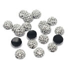 500 Silver Acrylic Round Flatback Dotted Rhinestone Gem Beads 6mm
