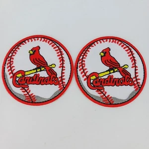 MLB St. Louis Cardinals Logo Baseball embroidered iron on 2 patches - Picture 1 of 3