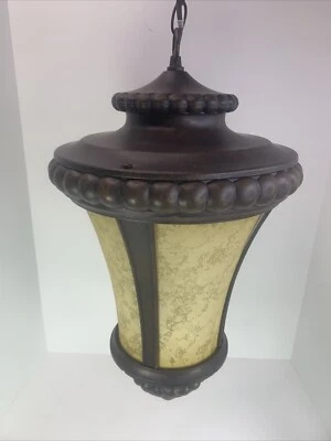 Pingente de iluminação artesanal Z1221-112 em estilo tradicional acabamento em bronze peruano - Imagem 1 de 4