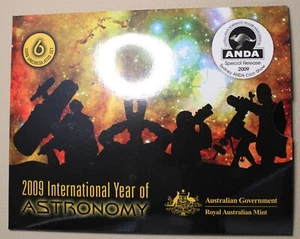 * 2009 ASTRONOMY SIX COIN SET COMMEMORATIVE 20 CENT IN ANDA SYDNEY FOLDER #FHJ37 - Bild 1 von 13