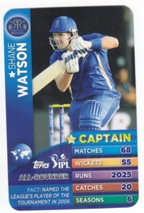 SHANE WATSON Rajasthan Royals 2015 TOPPS IPL Trump Cricket Card - Picture 1 of 1