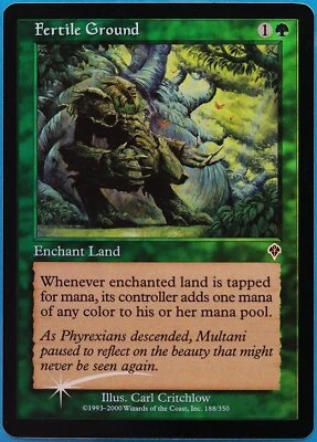 Fertile Ground FOIL Invasion MINT Green Common MAGIC CARD (ID# 471271) ABUGames - Image 1 of 2