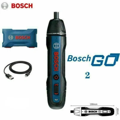 BOSCH GO 2 Kit Smart Rechargeable Cordless Screwdriver 3.6V Wireless Work Tool - Image 1 of 4