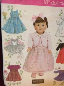 Simplicity Sewing Pattern 4364 18" (45.5cm) Doll Clothing Uncut One Size - Picture 1 of 4