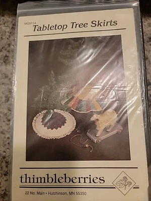 Thimbleberries Sewing Pattern Tabletop Tree Skirts Christmas Decorations UNCUT - Image 1 of 2