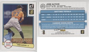 2016 Panini Donruss 1982 Design Press Proof Gold /49 Jose Altuve #D82-25